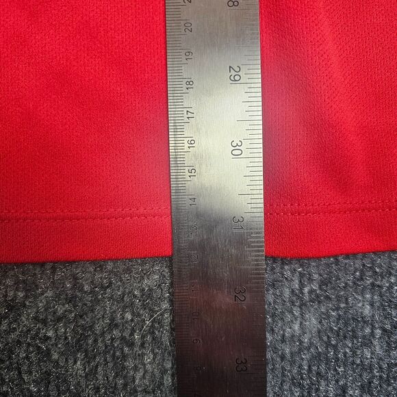 Nike Dri Fit Size L Large Mens Active Polo Shirt Short Sleeve Red Golf - Picture 10 of 13